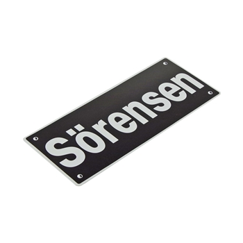 Sign Label SÖRENSEN 210x90mm