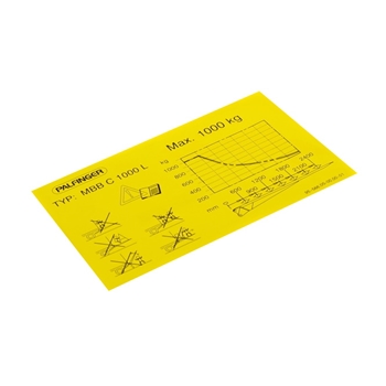 Label Loading Diagram MBB C1000L Palfinger 195x120mm