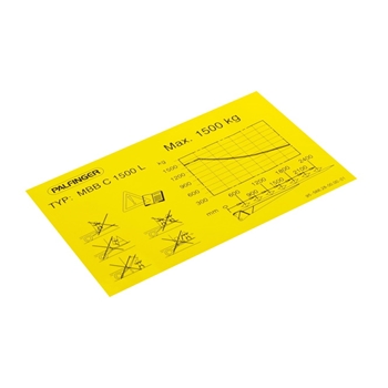 Label Loading Diagram MBB C1500L Palfinger 195x120mm