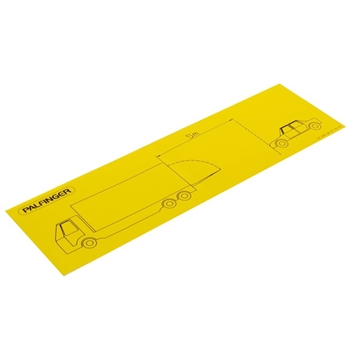 Warnschild Abstand 5m Palfinger