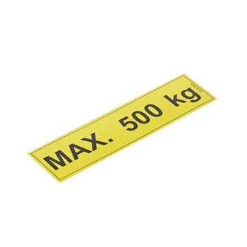 Sicherheitsaufkleber Max. 500kg