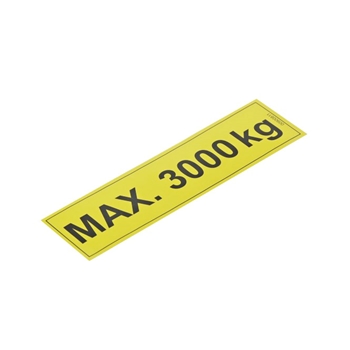 Sicherheitsaufkleber Max. 3000kg