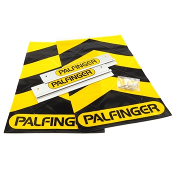 Warning Flag Kit Alu Black/Yellow Palfinger