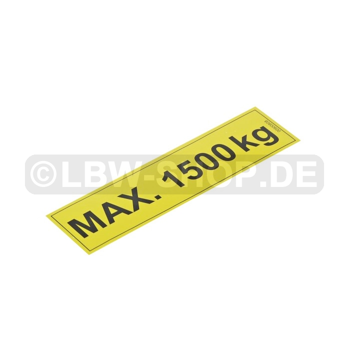 Safety Sticker Max. 1500kg