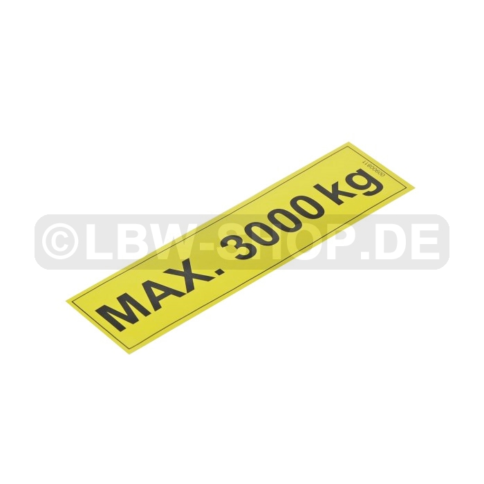Safety Sticker Max. 3000kg