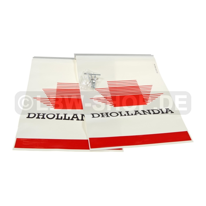Warning Flag Kit Alu White/Red Dhollandia